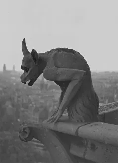 <b class=qtipBold><figcaption>Gargoyle</figcaption></b><br>circa 1930: A Gargoyle on the cathedral of Notre Dame on the Ile de la Cite in central Paris. (Photo by Edward Charles Le Grice/Le Grice/Getty Images) Gargoyle