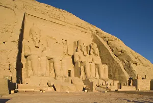 Great Temple of Rameses II at Abu Simbel at dawn Great Temple of Rameses II at Abu Simbel at dawn