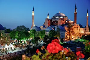 Hagia Sofia (Aya Sofia) and blue sky, Istanbul, Turkey Hagia Sofia (Aya Sofia) and blue sky, Istanbul, Turkey