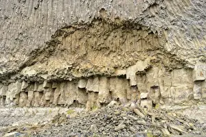 Images Dated 6th October 2011: Hexagonal Basalt Columns Print, Tower Creek, Yellowstone National Park