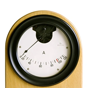 Historic amperemeter, ammeter, Switzerland, Europe Historic amperemeter, ammeter, Switzerland, Europe