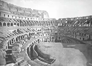 Photography Collection: Historic photograph (c. 1880) of the Colosseum (Flavian Amphitheatre) or Colosseum, also
