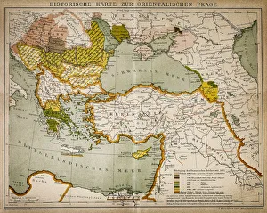 Historical map of the Oriental part of world Historical map of the Oriental part of world