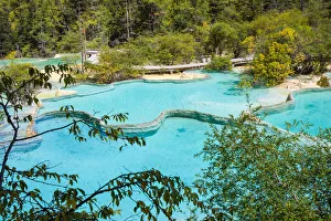 HuangLong limestone ponds, SiChuan, China HuangLong limestone ponds, SiChuan, China