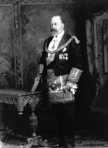 King Edward VII as Grand Master Freemason Print
