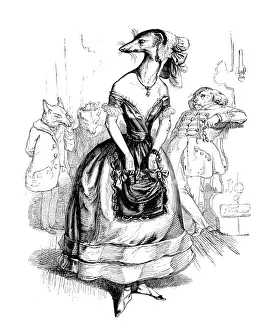 Vintage Inspired Artwork Prints: Humanized animals illustrations