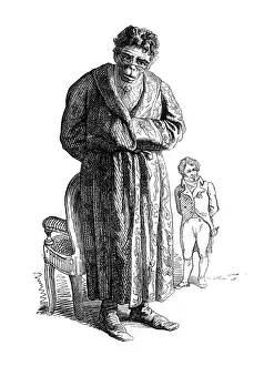 Grandville Style Art Prints: Humanized animals illustrations: Monkey