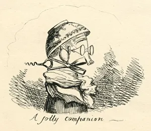 Humour A Jolly Companion Cruikshank 19th century cartoon Humour A Jolly Companion Cruikshank 19th century cartoon