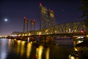 I-5 Interstate Bridge over Columbia River at Night I-5 Interstate Bridge over Columbia River at Night