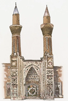Illustration of entrance to Gok Medrese, Sivas Illustration of entrance to Gok Medrese, Sivas