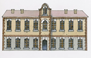 Illustration of facade of typical Neo-Classical building seen in Kars, Turkey Illustration of facade of typical Neo-Classical building seen in Kars, Turkey