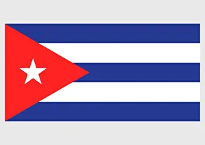Illustration of flag of Cuba, with field of five blue and white stripes Illustration of flag of Cuba, with field of five blue and white stripes