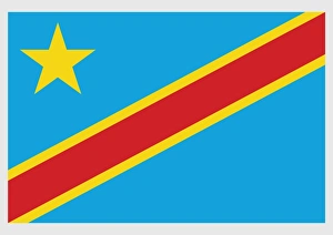 Illustration of flag of the Democratic Republic of the Congo Illustration of flag of the Democratic Republic of the Congo