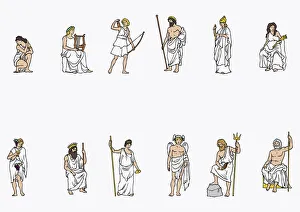 Collections/dorling kindersley prints/illustration greek gods Collections/dorling kindersley prints/illustration greek gods