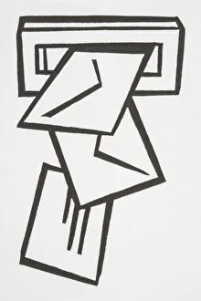 Illustration, letters falling through letter box Illustration, letters falling through letter box