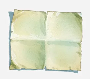 Illustration of old folded piece of paper Illustration of old folded piece of paper
