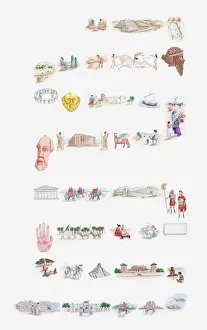 Collections/dorling kindersley prints/illustration people customs artefacts Collections/dorling kindersley prints/illustration people customs artefacts