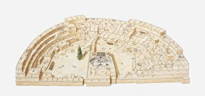 Illustration of reconstruction of Pueblo Bonito, Chaco Culture National Historical Park Illustration of reconstruction of Pueblo Bonito, Chaco Culture National Historical Park