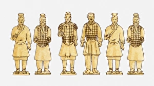 Illustration of Terracotta Army, circa 210 BC Illustration of Terracotta Army, circa 210 BC