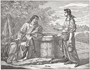 Jesus and the Samaritan woman (John 4, 1-26), published 1877 Jesus and the Samaritan woman (John 4, 1-26), published 1877
