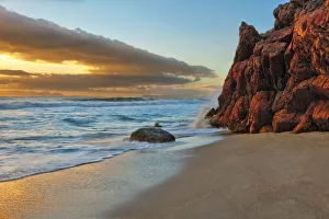 Kogel Bay or False Bay Landscape Photo in the Kogelberg Biosphere Reserve at Sunset, Western Cape Province Kogel Bay or False Bay Landscape Photo in the Kogelberg Biosphere Reserve at Sunset, Western Cape Province