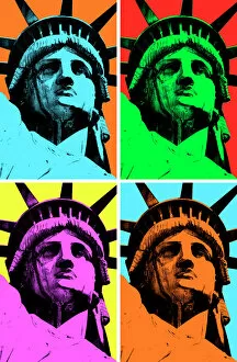 Pop art Collection: Lady Liberty Pop Art
