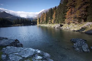 Lake Obernberg, Obernberg, Tyrol, Austria, Europe Lake Obernberg, Obernberg, Tyrol, Austria, Europe