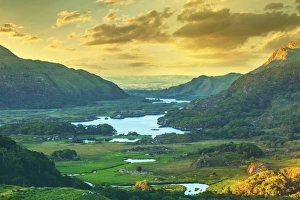 Lakes of Killarney at dawn as seen from the Ladies View- Ring of Kerry, County Kerry, Ireland Lakes of Killarney at dawn as seen from the Ladies View- Ring of Kerry, County Kerry, Ireland