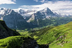 Landscape of the Grindelwald-First hiking route Landscape of the Grindelwald-First hiking route