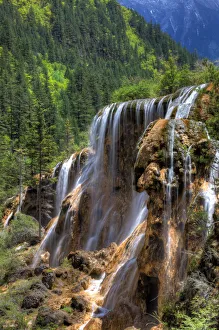 Landscape of Pearl Shoal waterfall at Jiuzhaigou, Sichuan, China Landscape of Pearl Shoal waterfall at Jiuzhaigou, Sichuan, China