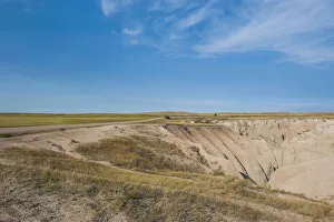 Landscape on sunny day, Badlands National Park, South Dakota, USA Landscape on sunny day, Badlands National Park, South Dakota, USA