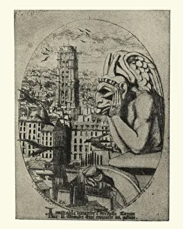 Le stryge Gargoyle, Notre Dame, by Charles Meryon Le stryge Gargoyle, Notre Dame, by Charles Meryon