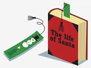 The Life Of Santa book and snowman bookmark The Life Of Santa book and snowman bookmark