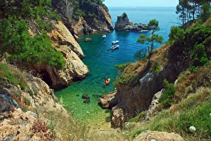 Little Cala near Platja de Castell Palamos Girona Little Cala near Platja de Castell Palamos Girona