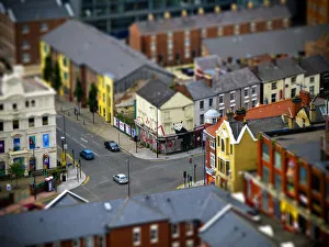 Liverpool cityscape featuring Banksy artwork Liverpool cityscape featuring Banksy artwork