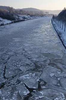 Ludwig Canal near Beilngries in winter, Altmuehltal valley, Bavaria, Germany, Europe Ludwig Canal near Beilngries in winter, Altmuehltal valley, Bavaria, Germany, Europe