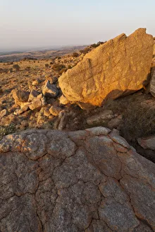 Magaliesberg Mountain Rock Formations at Sunset with a View over the Mountain Range Magaliesberg Mountain Rock Formations at Sunset with a View over the Mountain Range