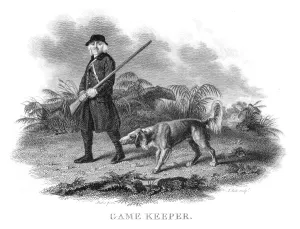 Game Keeper Engraving 1802 Print - Rural Sports