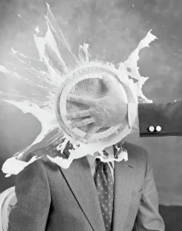 Photographers/tom kelley archive/man smashing cake mans face Photographers/tom kelley archive/man smashing cake mans face
