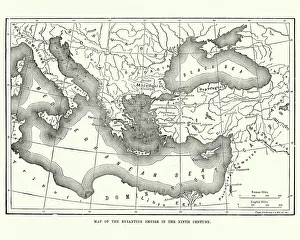 Map of the Byzantine Empire in the 9th Century Map of the Byzantine Empire in the 9th Century