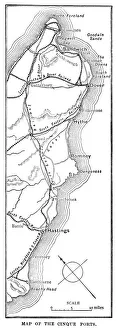 Map of the Cinque Ports (Victorian engraving) Map of the Cinque Ports (Victorian engraving)