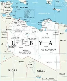 Tripoli Collection: Map of Libya