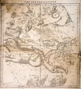 Antique Cartography Prints: Celestial Map 1856