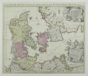 Vintage Cartography Prints: Map of Denmark
