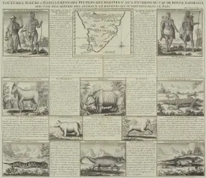 Antique Atlas Prints: Antique document and map