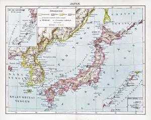 Historical Maps Of Japan Prints: Map of Japan