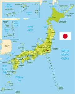 Vintage Japan Map Print - Map Treasures Collection