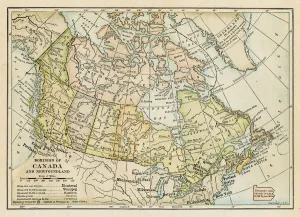 Prints of Map from Physical Geography by R. S. Tarr - The MacMillan Company - London 1898 Images Dated 2019 November: 1898 Map of Canada Print from Physical Geography
