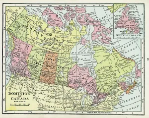 Old Maps Of North America Prints: Map Of Canada
