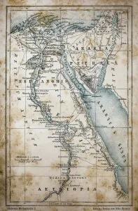 Prints of Illustration of a Map of Egypt Egypt Prints: Fine Art Storehouse Print: Map of Egypt Illustration